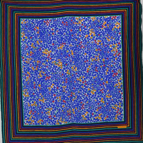 Givenchy Silk Scarf with Abstract Dot Pattern - Picture 1 of 9